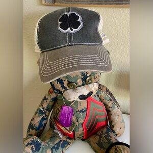 🍀 BLACK CLOVER BASEBALL TRUCKER CAP - GRAY AND BLACK - BRAND NEW 🍀